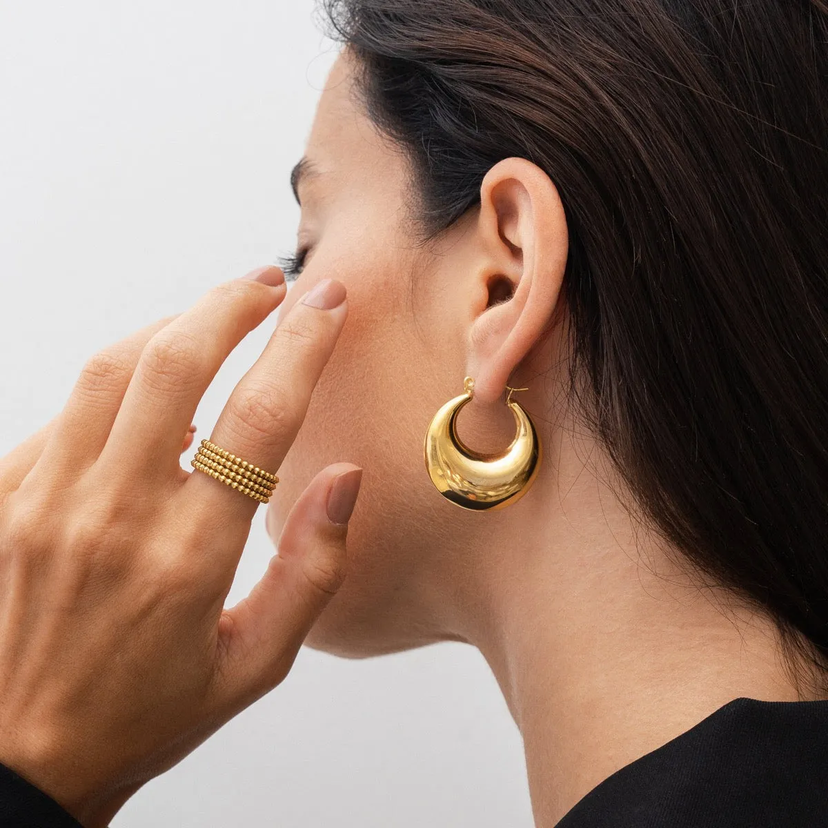 Clara Hoop Earrings - Gold