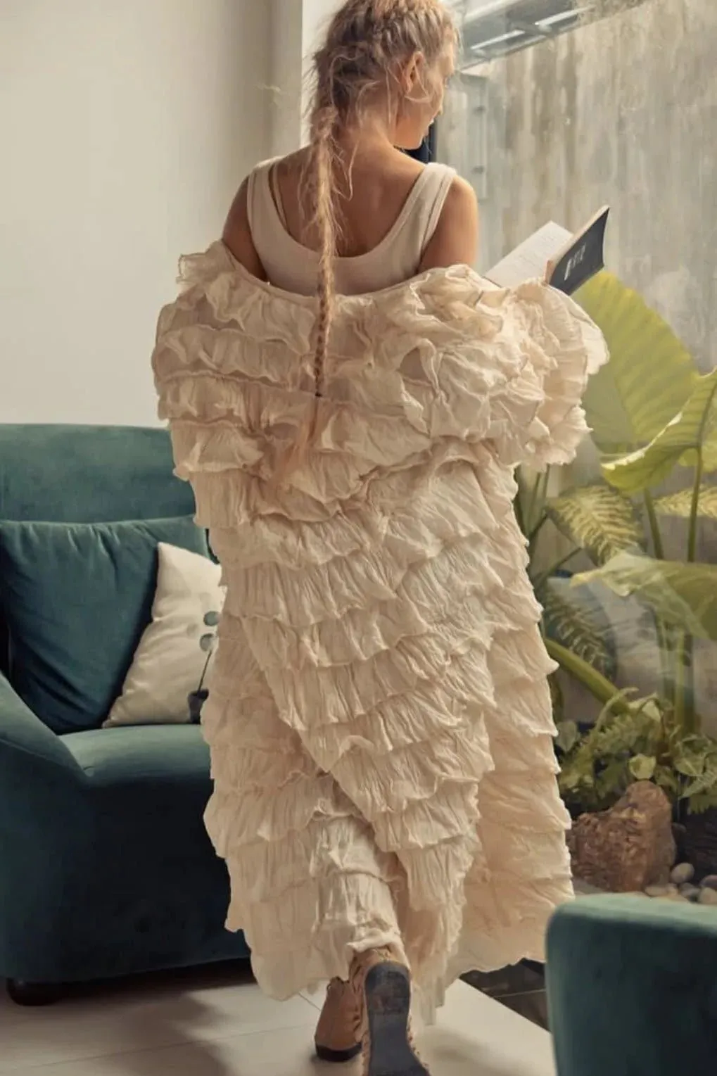 COTTON LAYERED KAFTAN KIMONO SAMIRA