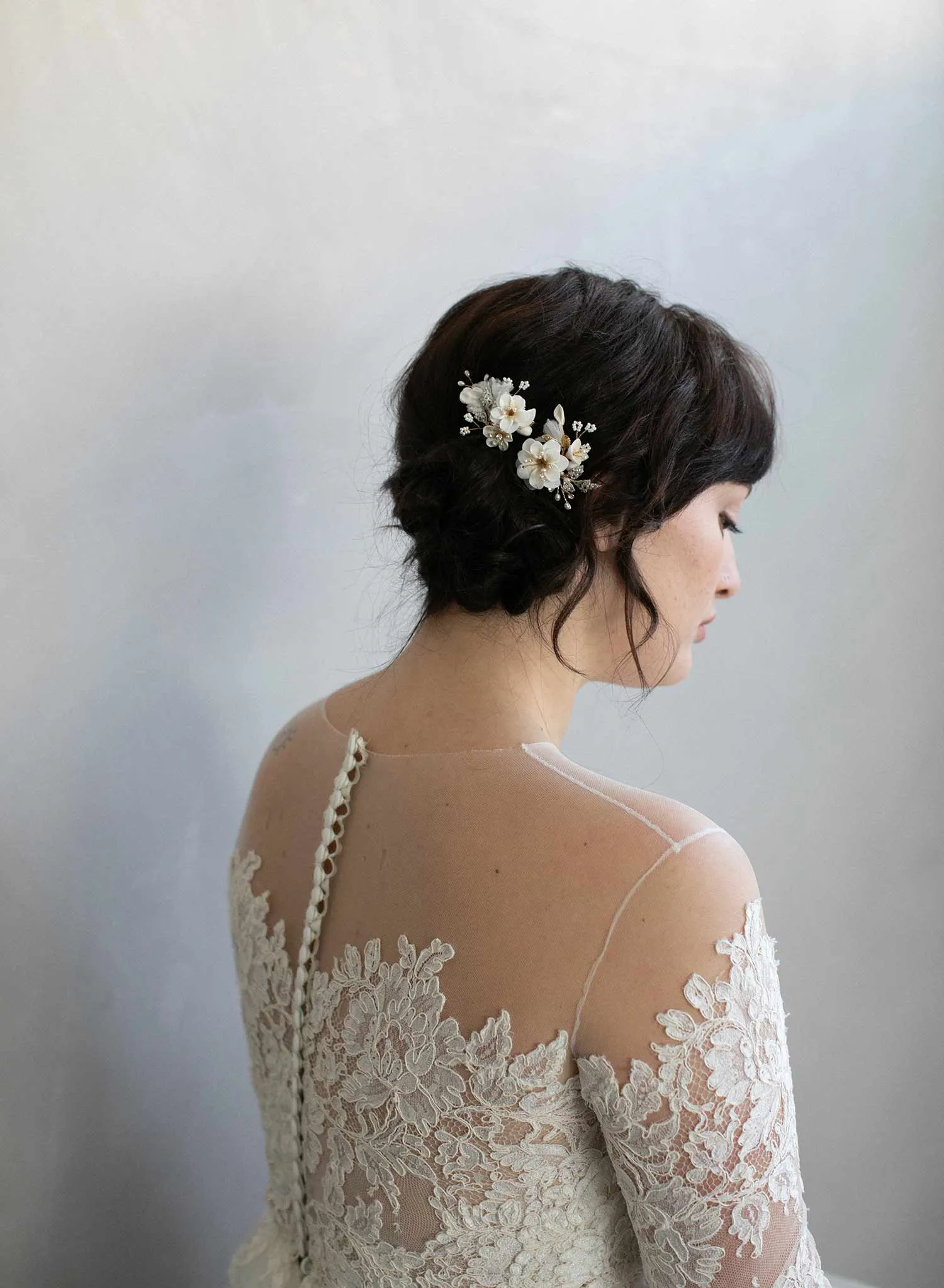 Creamy blossom hair pin set of 2 - Style #925