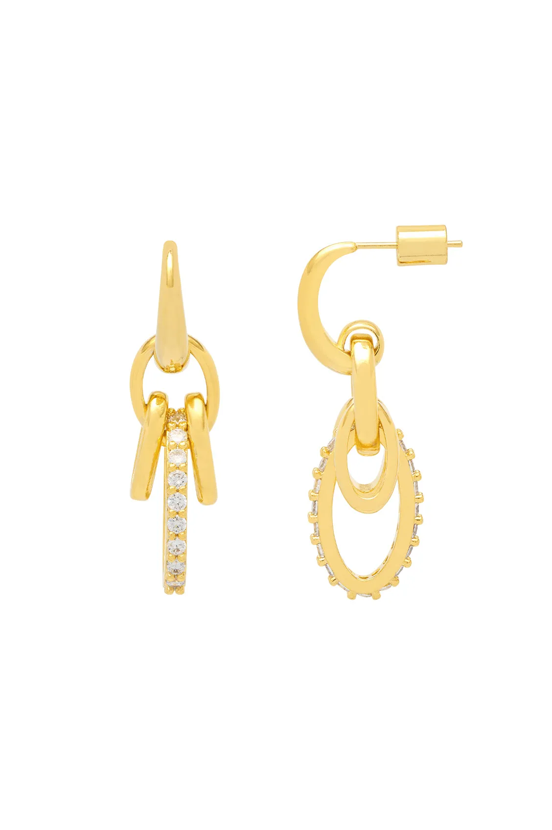 CZ Hoop Drop Earrings