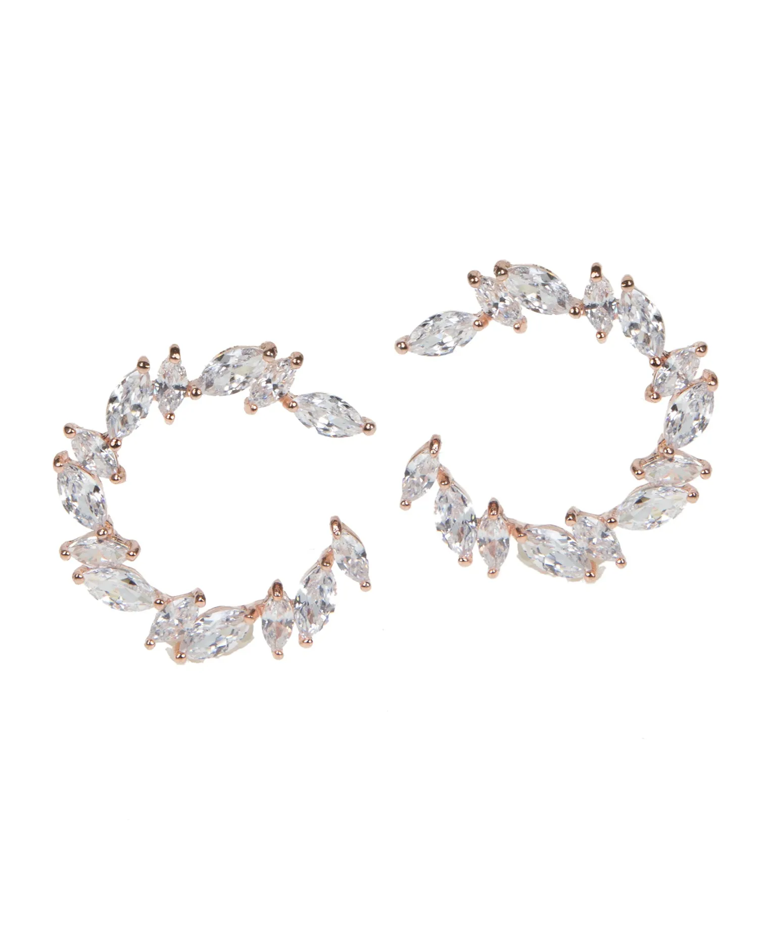 CZ Open Circle Earrings