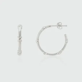Deia Piccolo Sterling Silver Kiss Hoop Earrings