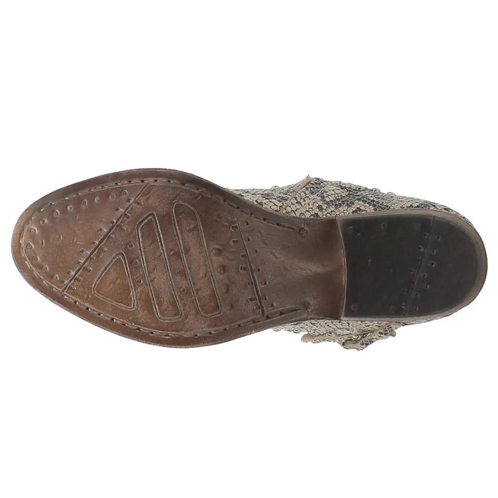 Dingo Women's Clementine Grey Leather Round Toe Bootie
