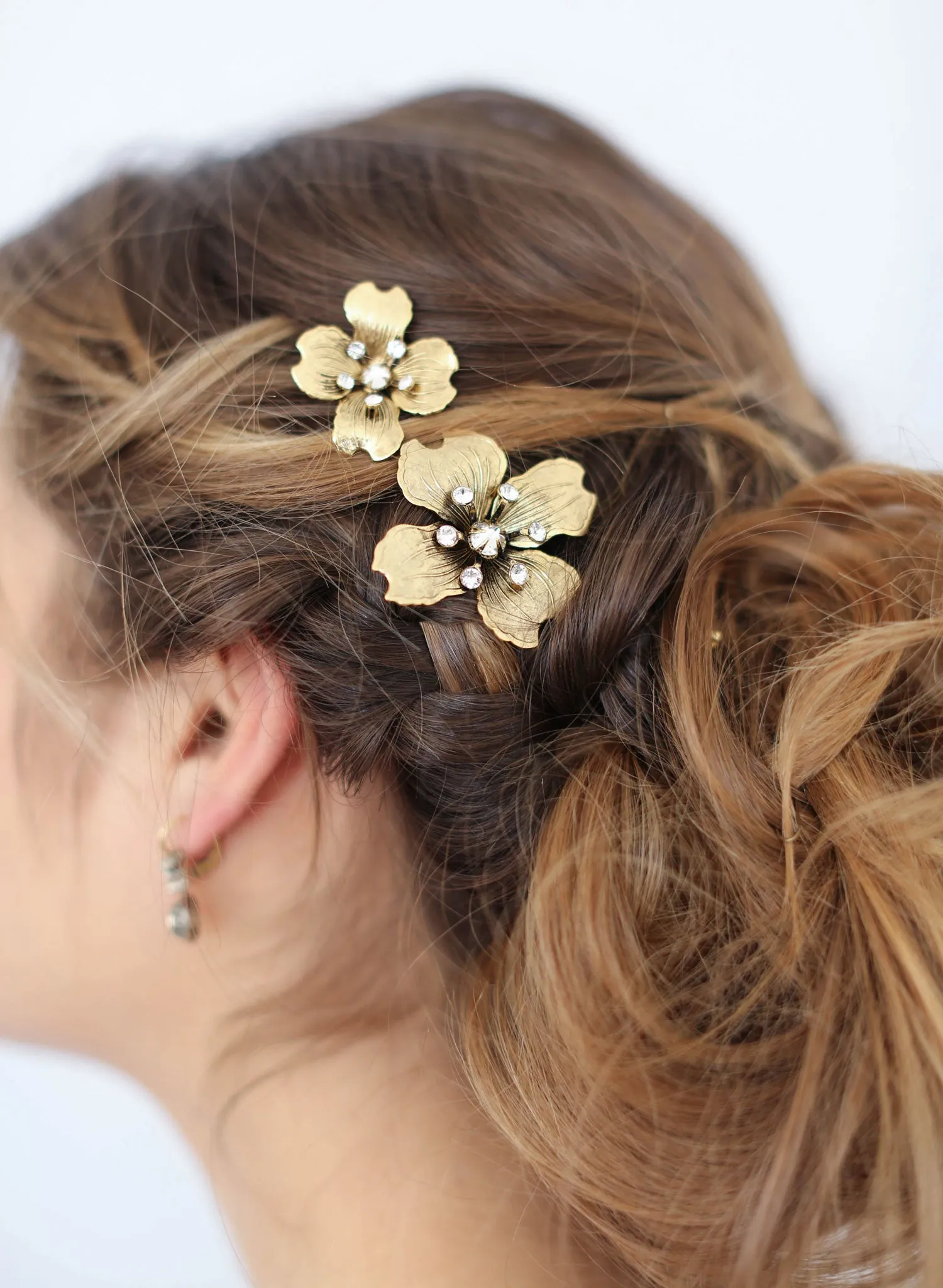 Dogwood flower hair pin set of 2 - Style #659