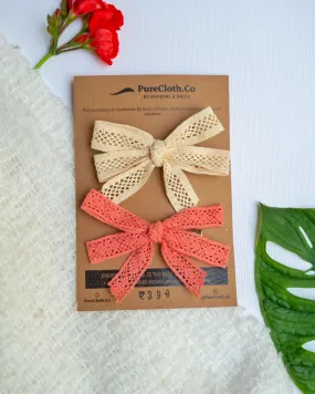 Dragon Butterflies | Cotton Lace Hair Clips