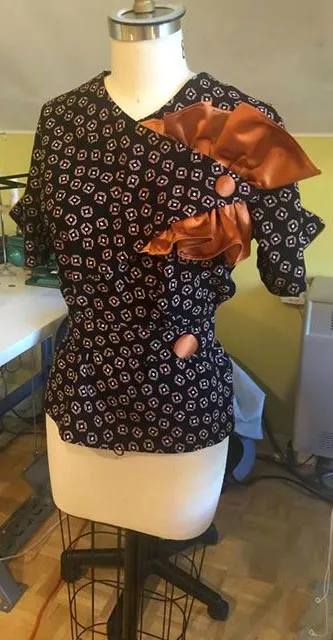 E-PATTERN 1934 Blouse with Jabot, E1444