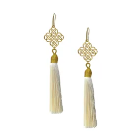 Earrings - Maxi Tassel - Ivory