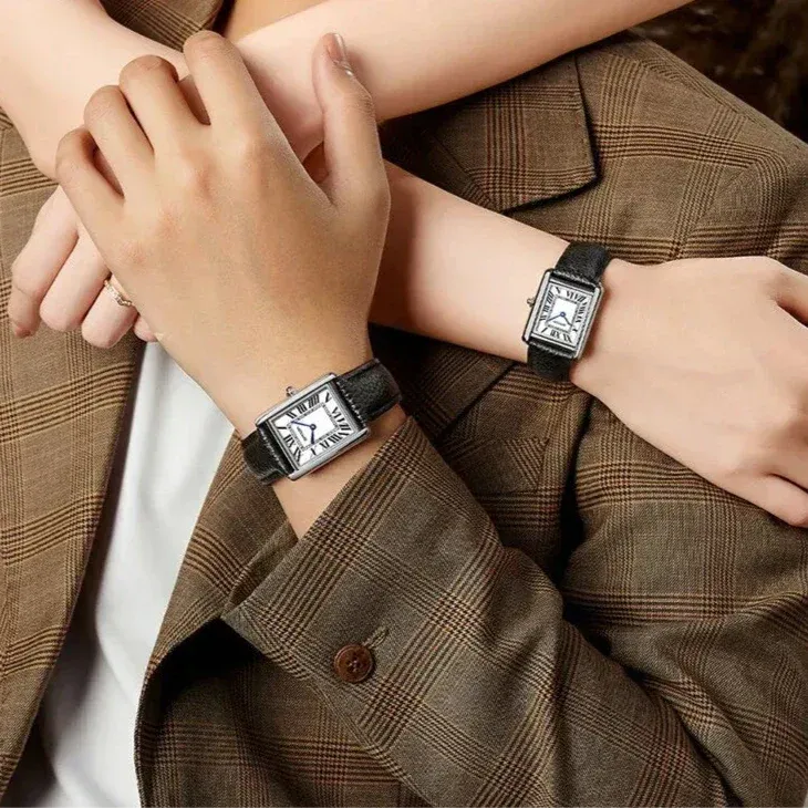 Elegant Watches with Square Dial for Couples
