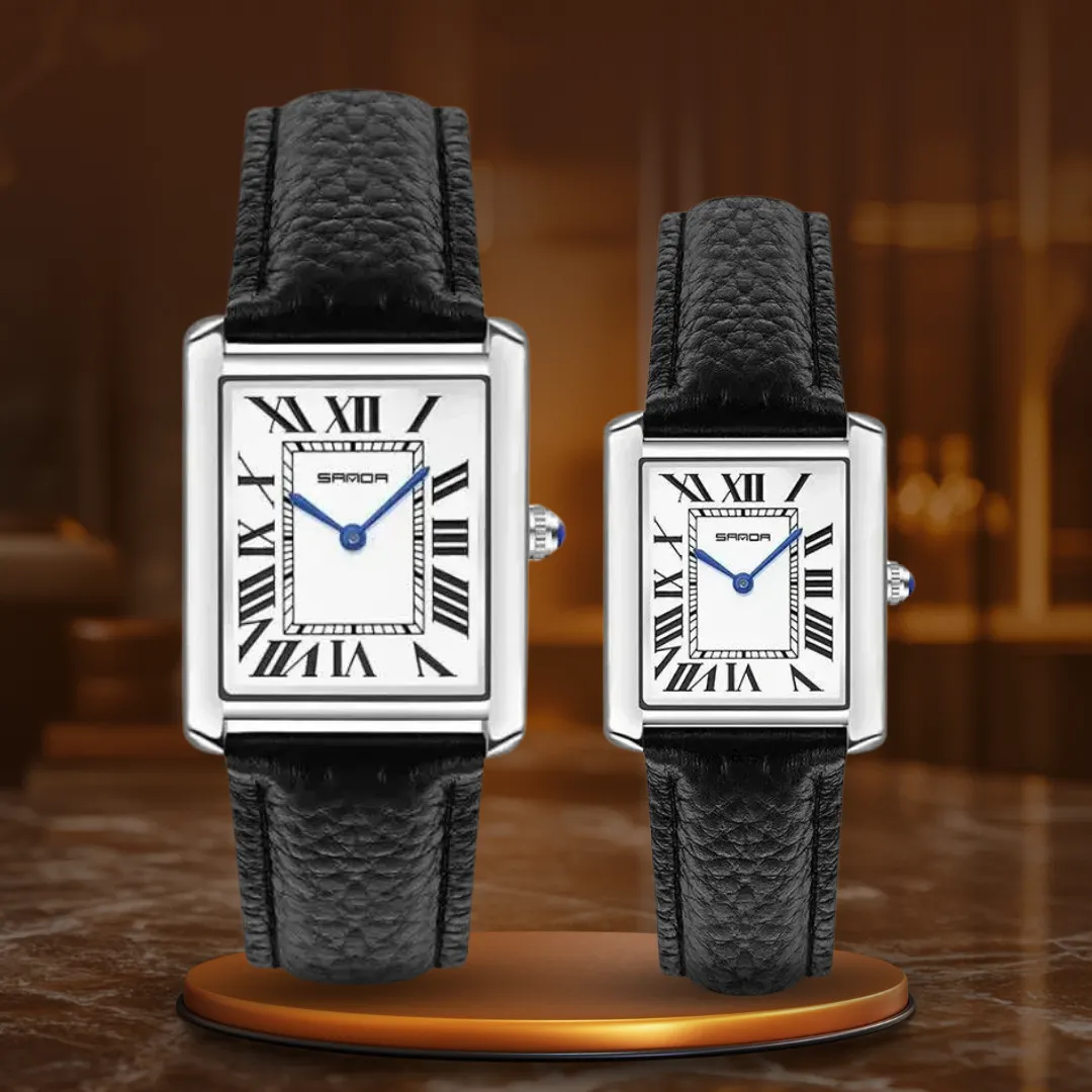 Elegant Watches with Square Dial for Couples