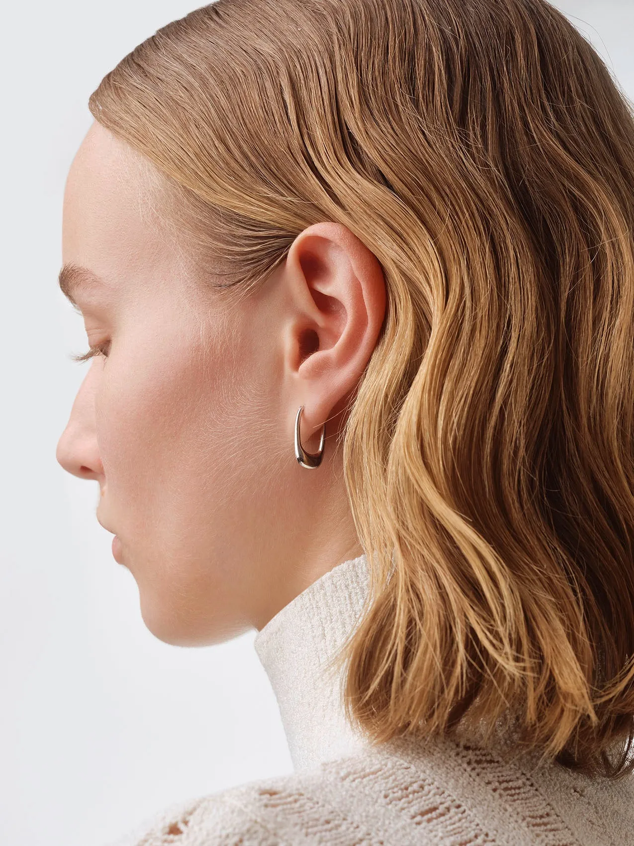 Elton Palladium-Plated Hoop Earrings