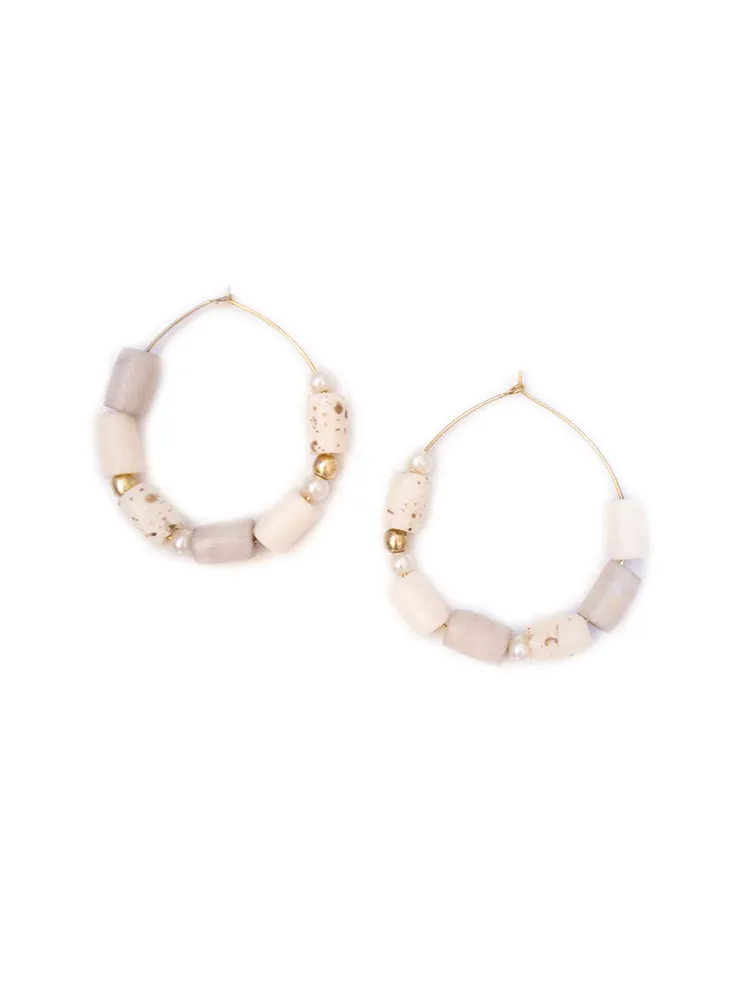 Emily Hoop Earrings - Speckled