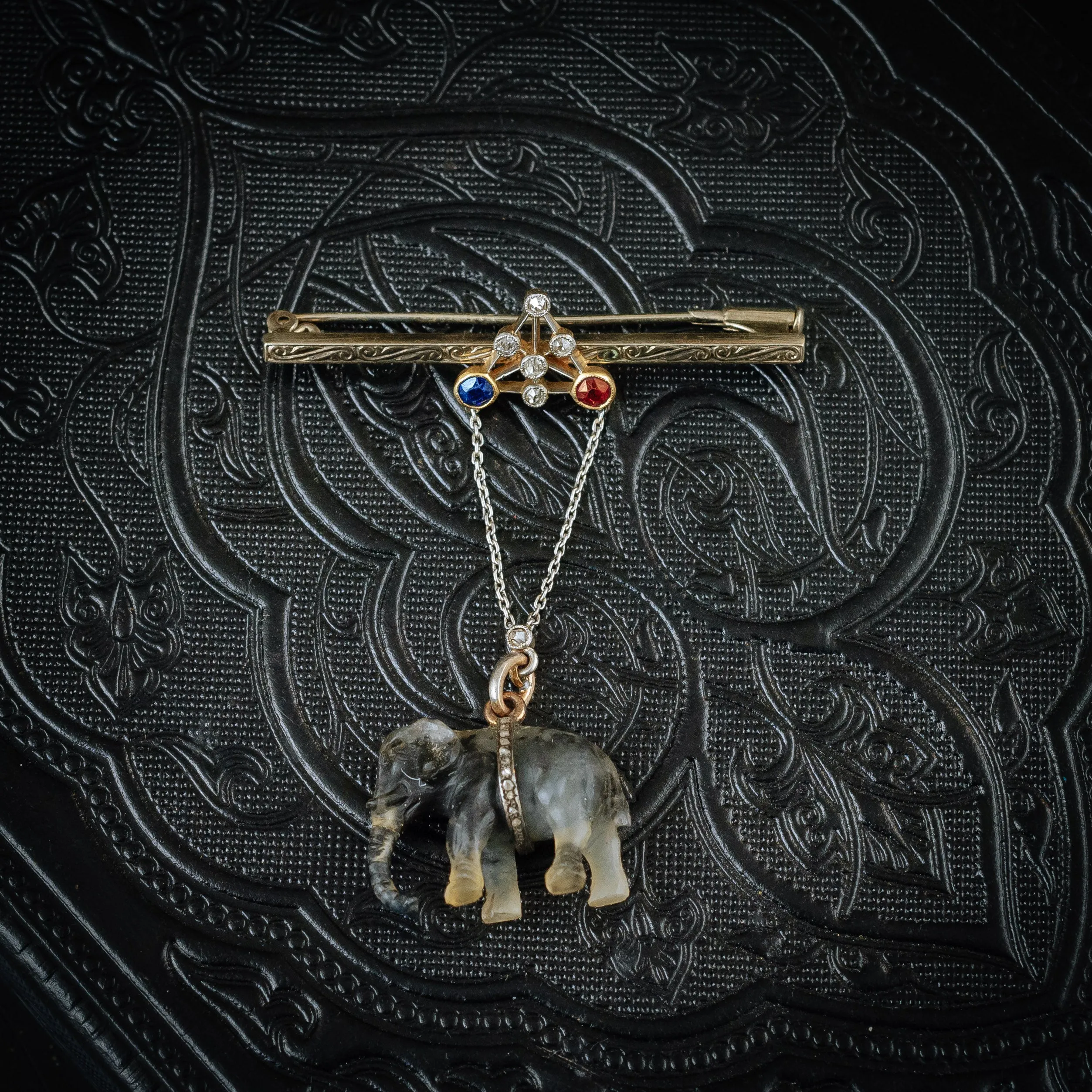 Exotically Enchanting Indian Raj Period Elephant Pin
