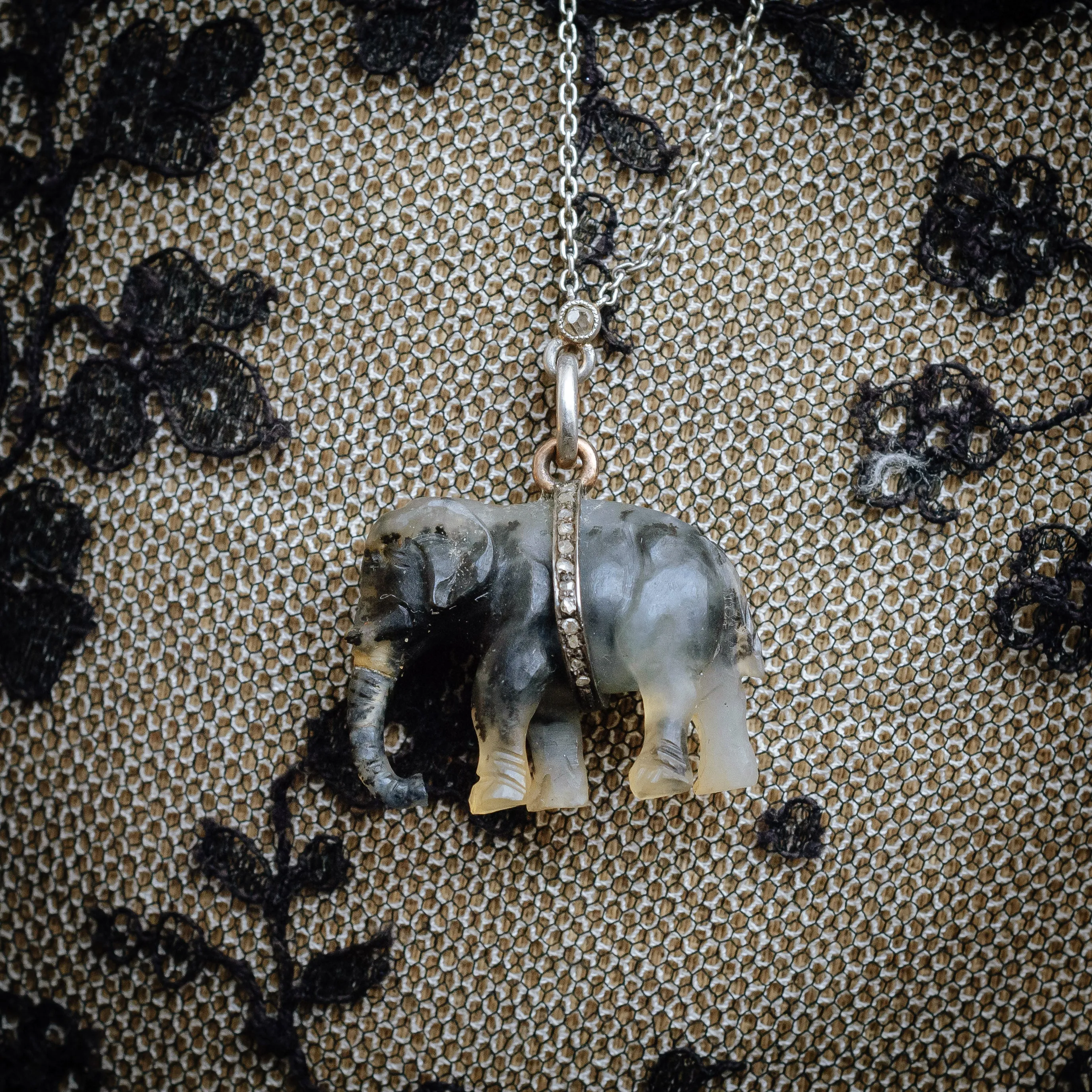 Exotically Enchanting Indian Raj Period Elephant Pin