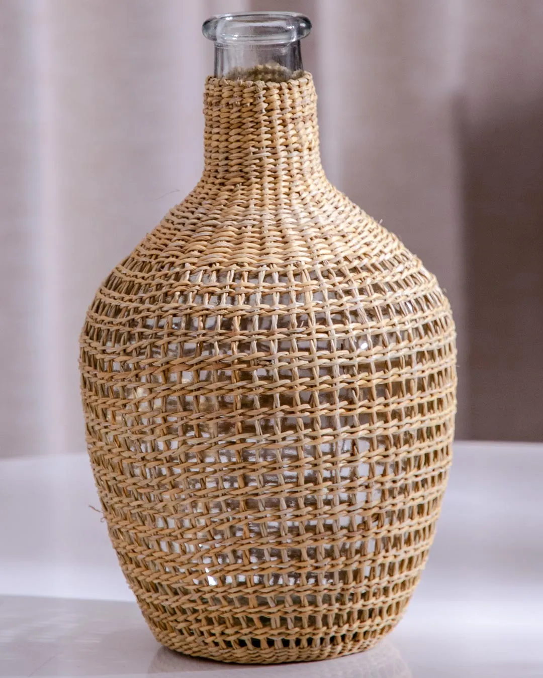'Fiber Art Fusion' Macrame Glass Vase