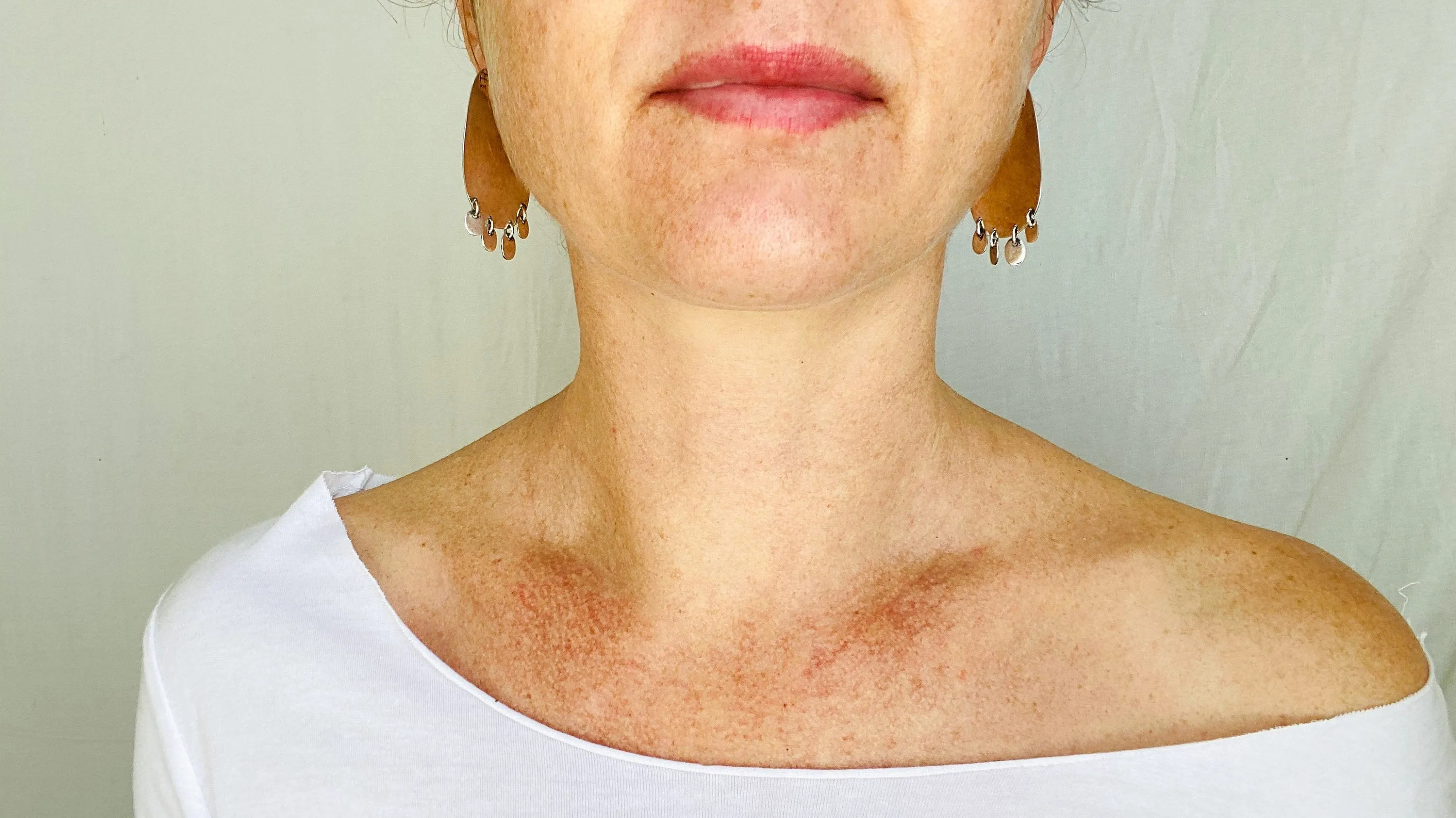 Flat Hoops with Dangles Silver Earrings. Atelier Aadya