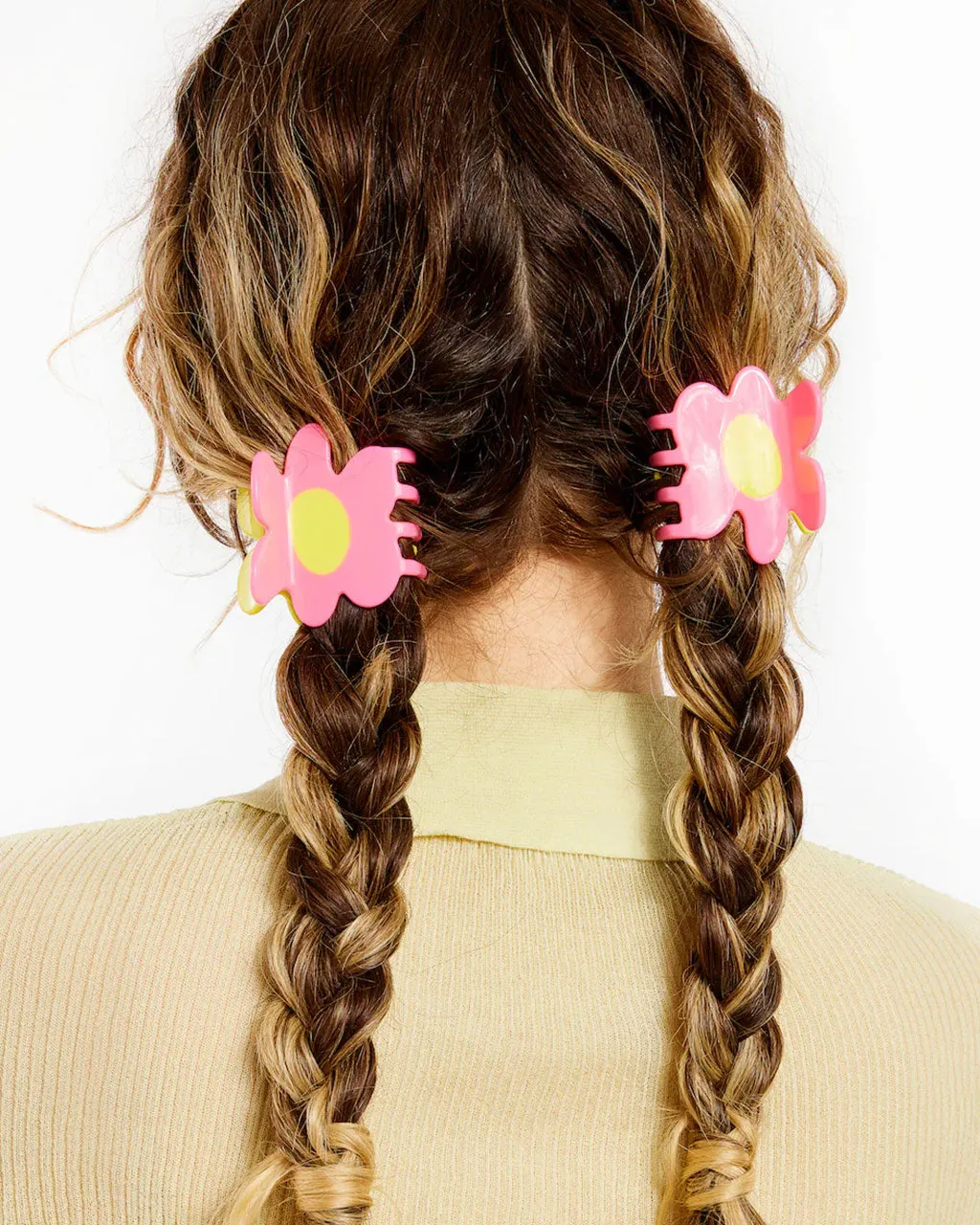 Flower Claw - Yellow   Pink