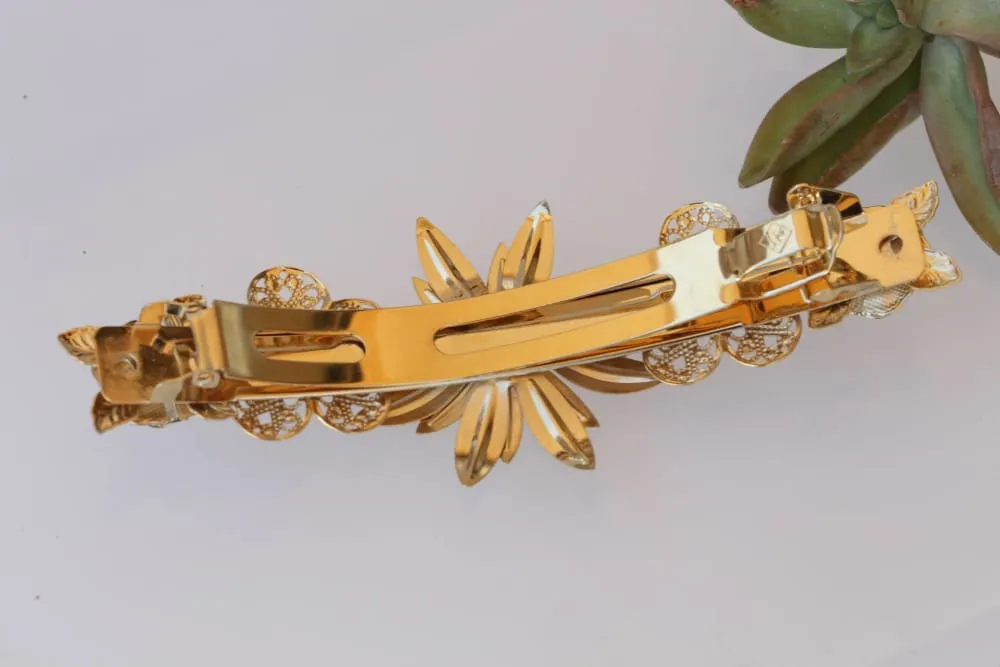 FLOWER HAIR BARRETTE