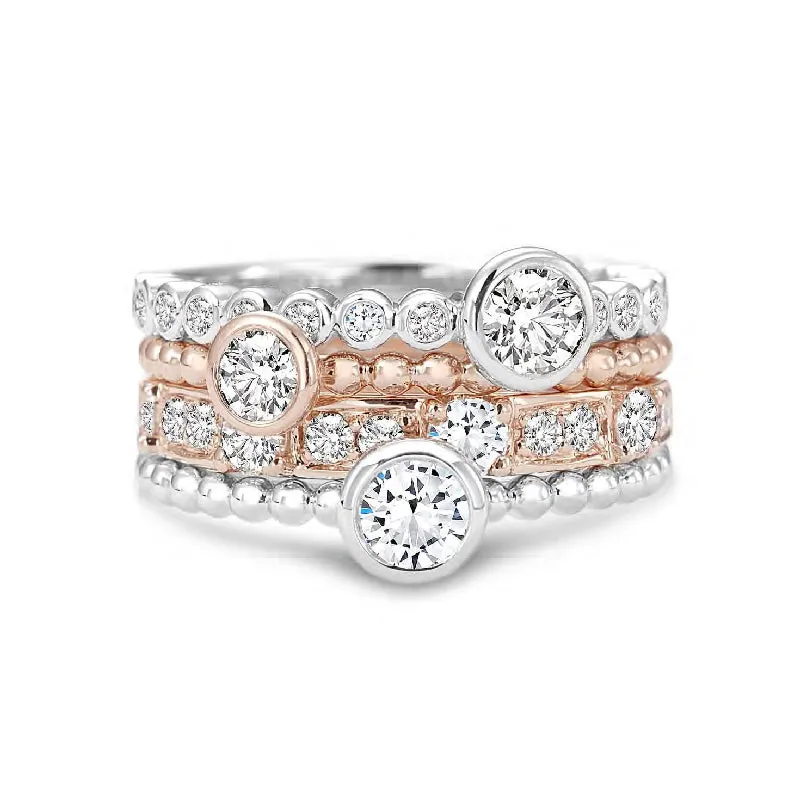 Forevermark Tribute™ Diamond Bezel Set Stack Band