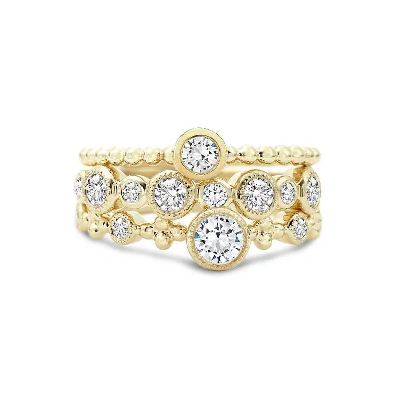 Forevermark Tribute™ Diamond Bezel Stack Band