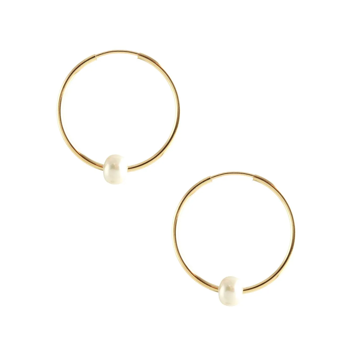Freshwater Pearl Featherweight Hoop Earrings