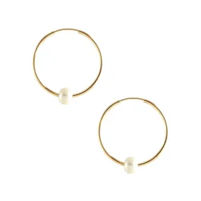 Freshwater Pearl Featherweight Hoop Earrings