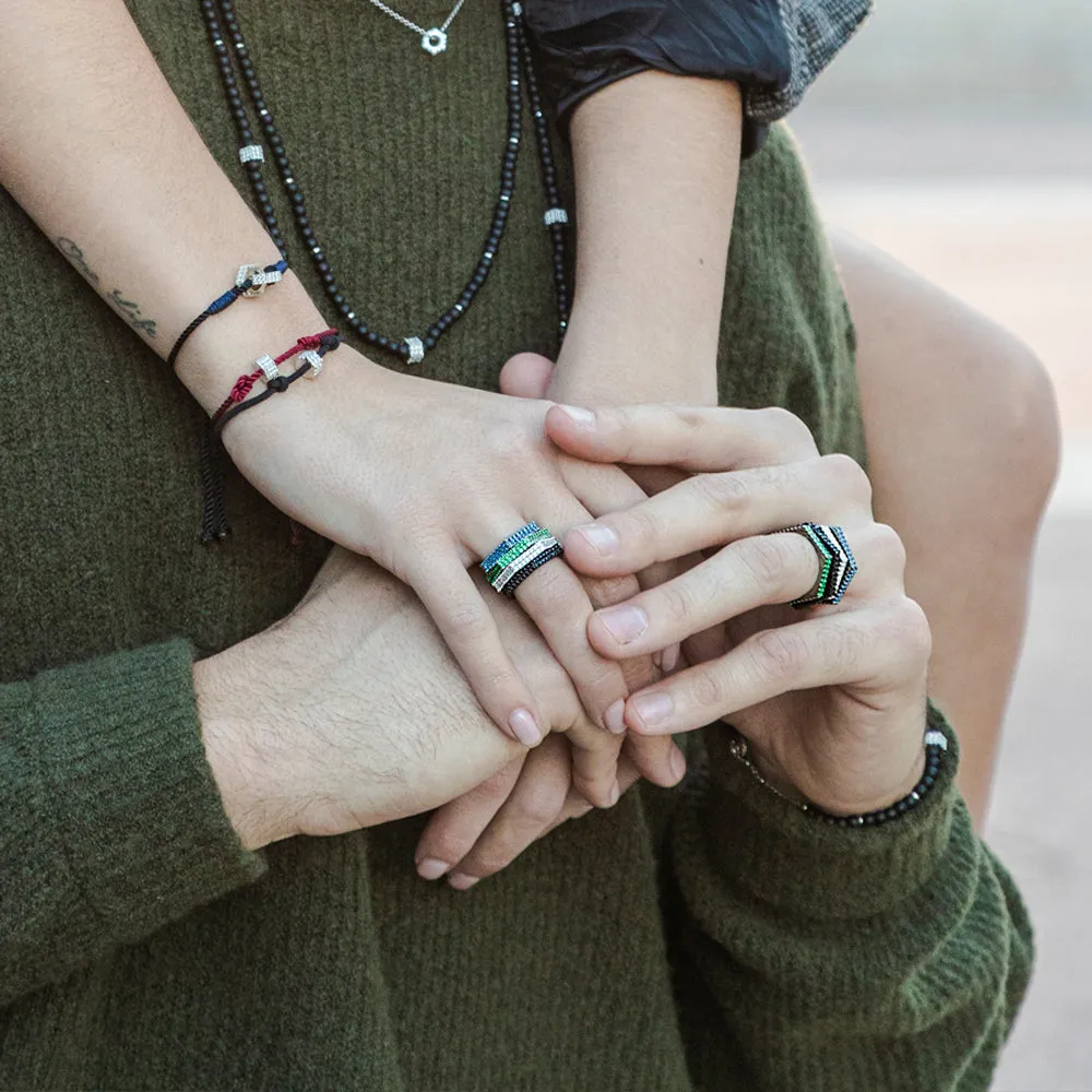 Geometric ring - silver