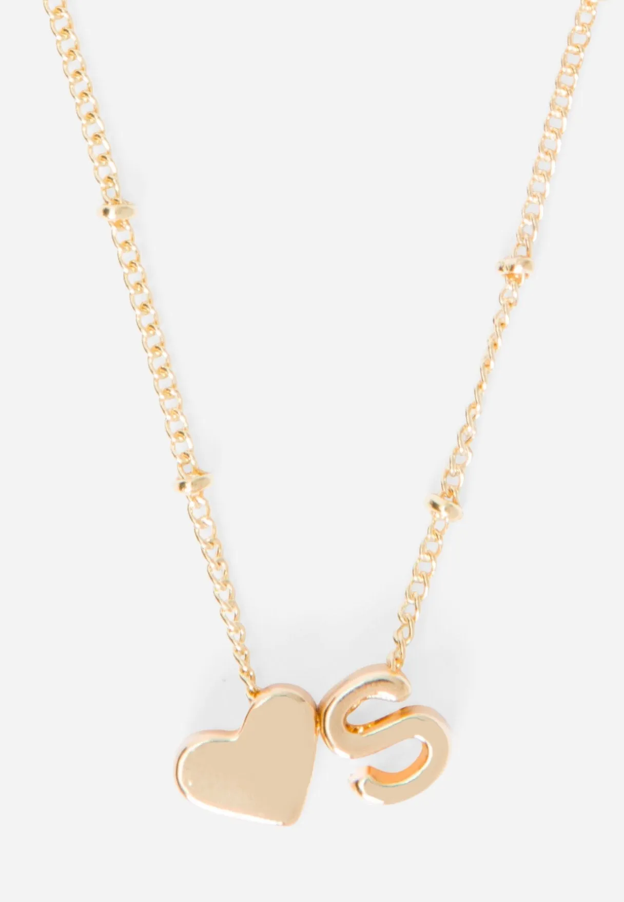 Goldtone Initial Pendant Necklace