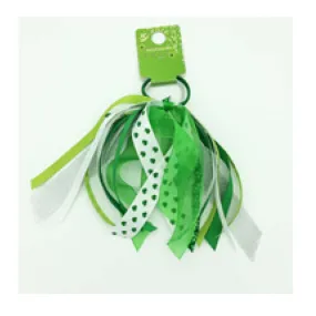 Green Shamrock Hair Tie with Ribbon