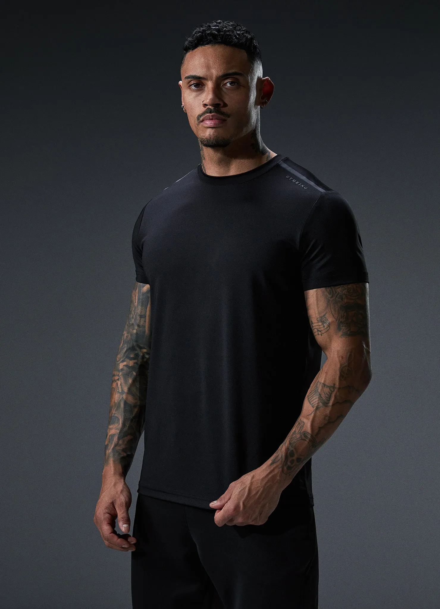 Gym King Alpha Poly Tee - Black