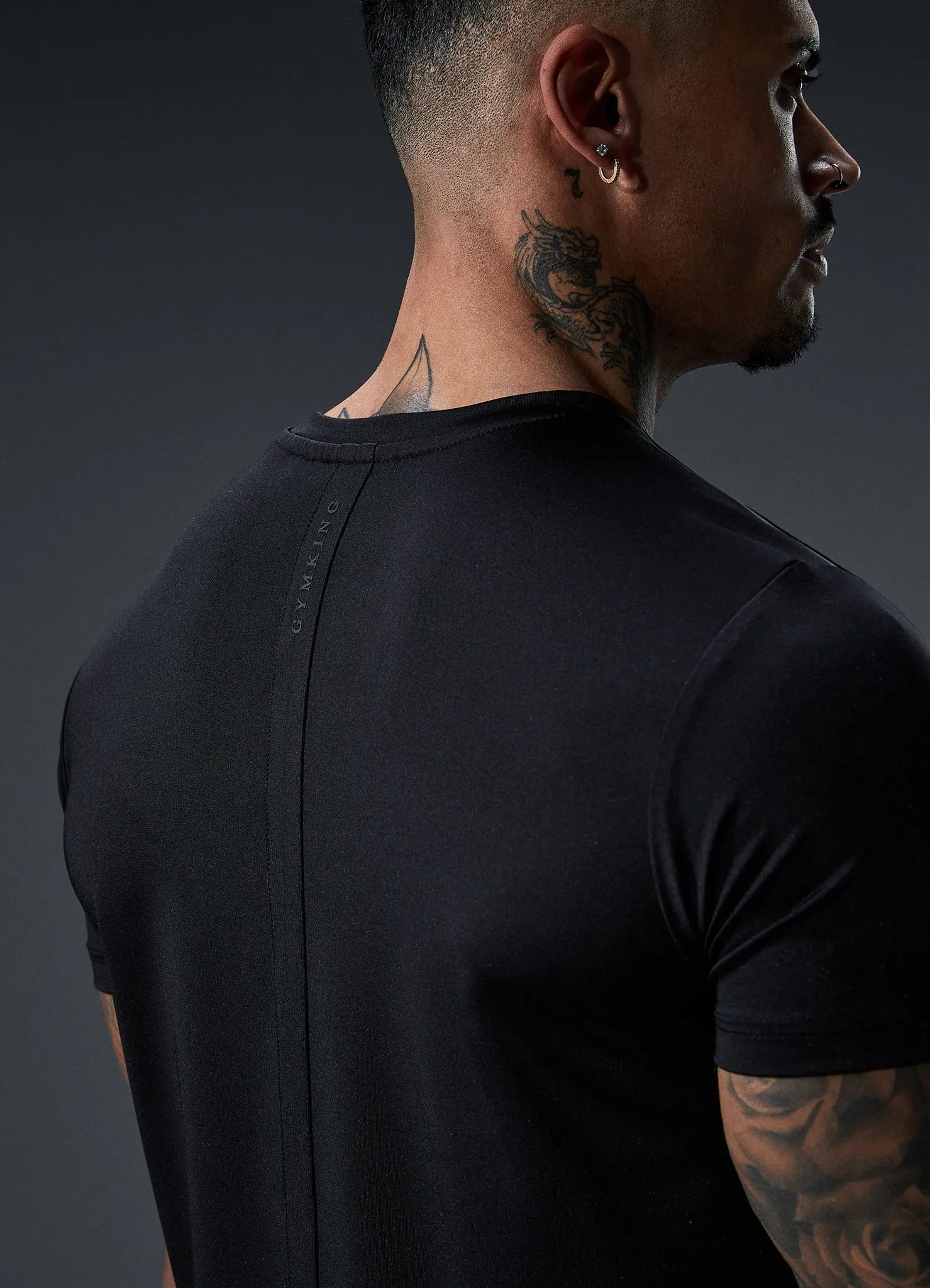 Gym King Alpha Poly Tee - Black