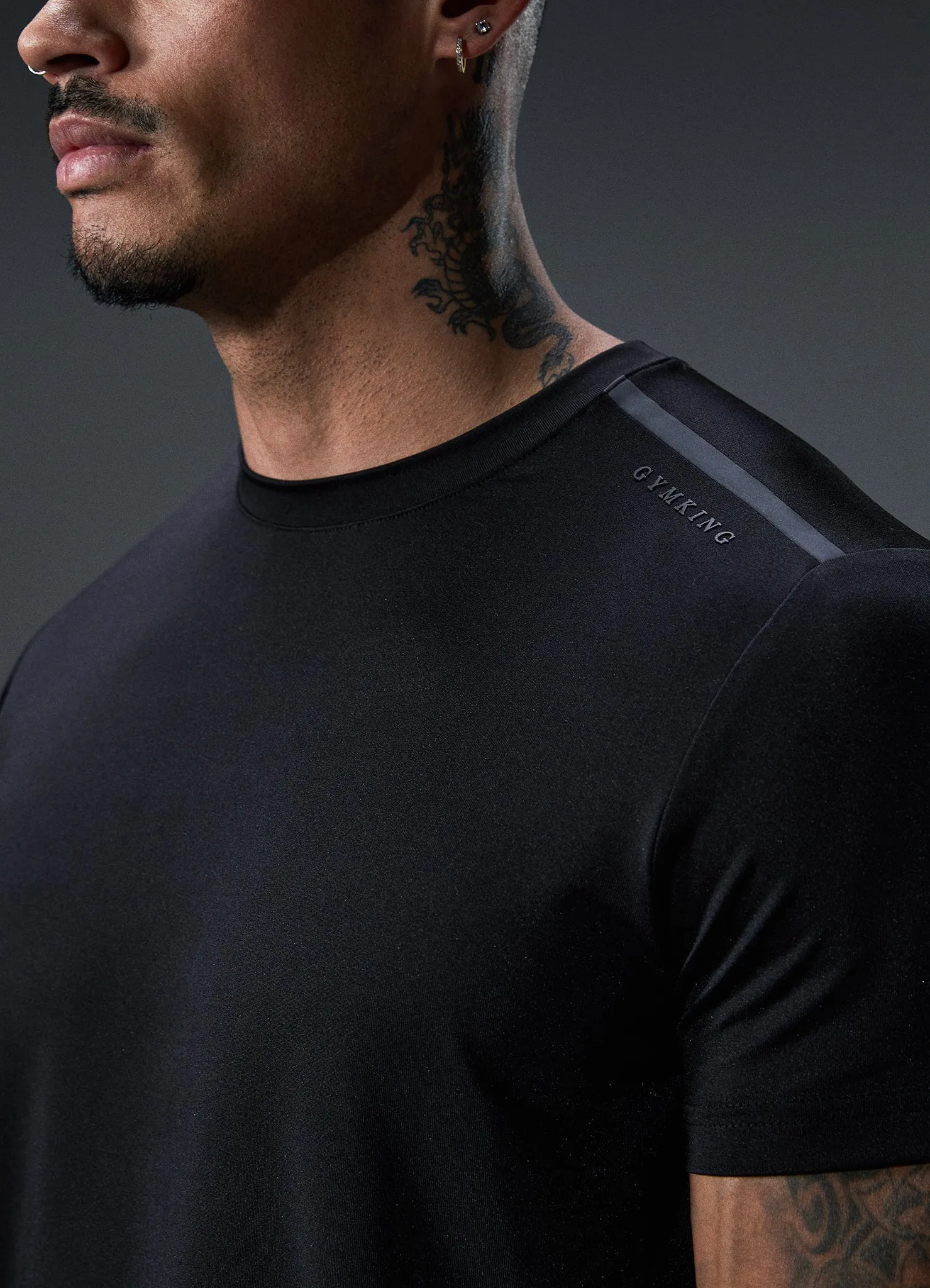 Gym King Alpha Poly Tee - Black