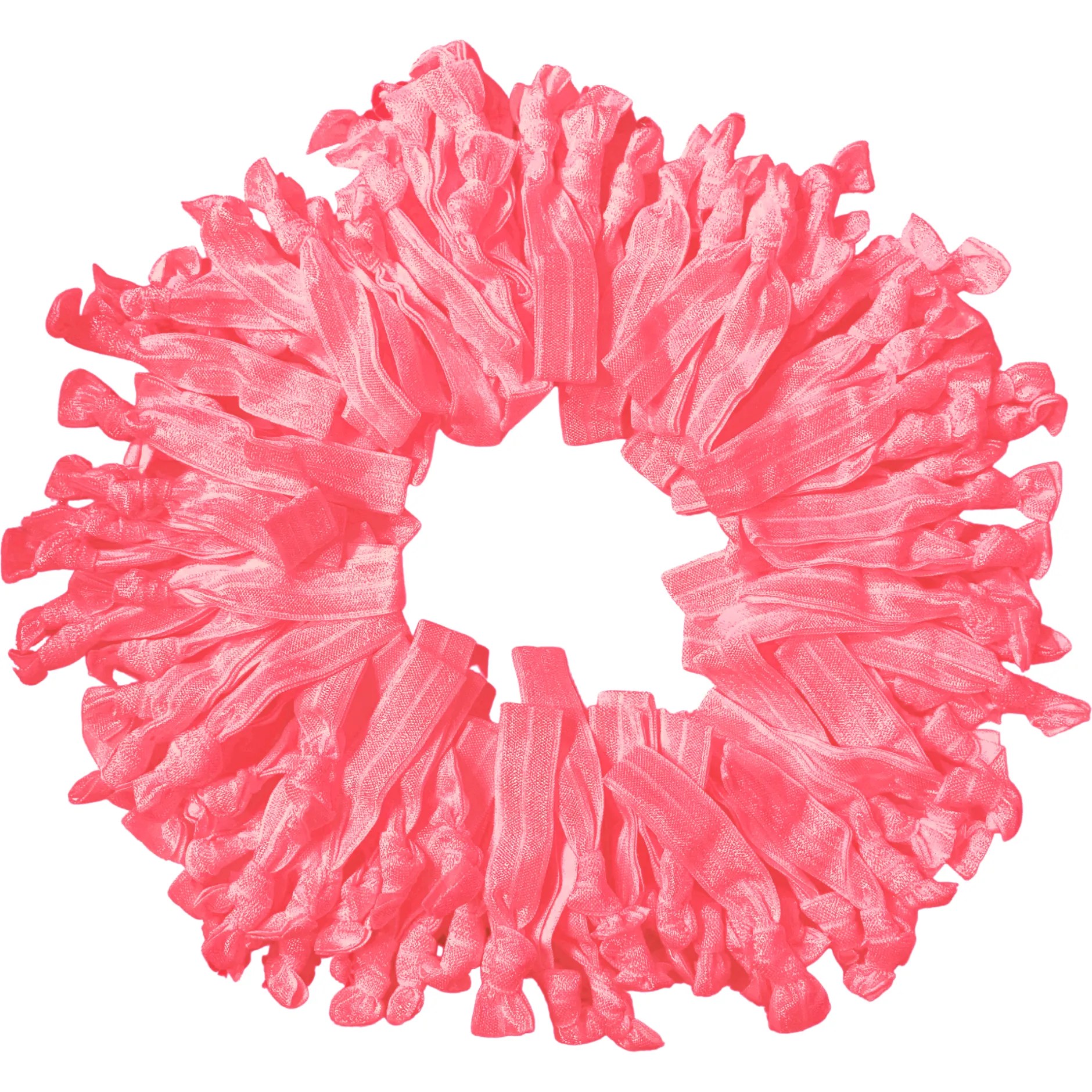 Hair Ties 100 Elastic Solids Ponytail Holders Ribbon Knotted Bands