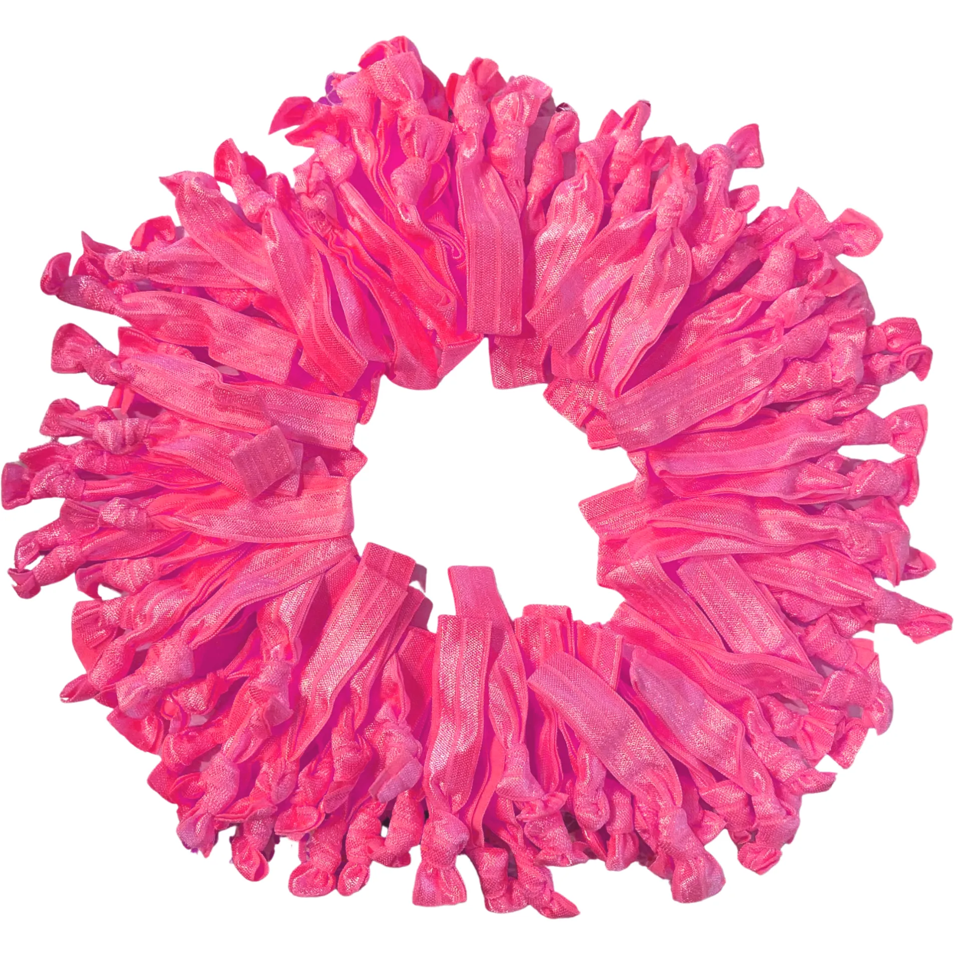 Hair Ties 100 Elastic Solids Ponytail Holders Ribbon Knotted Bands