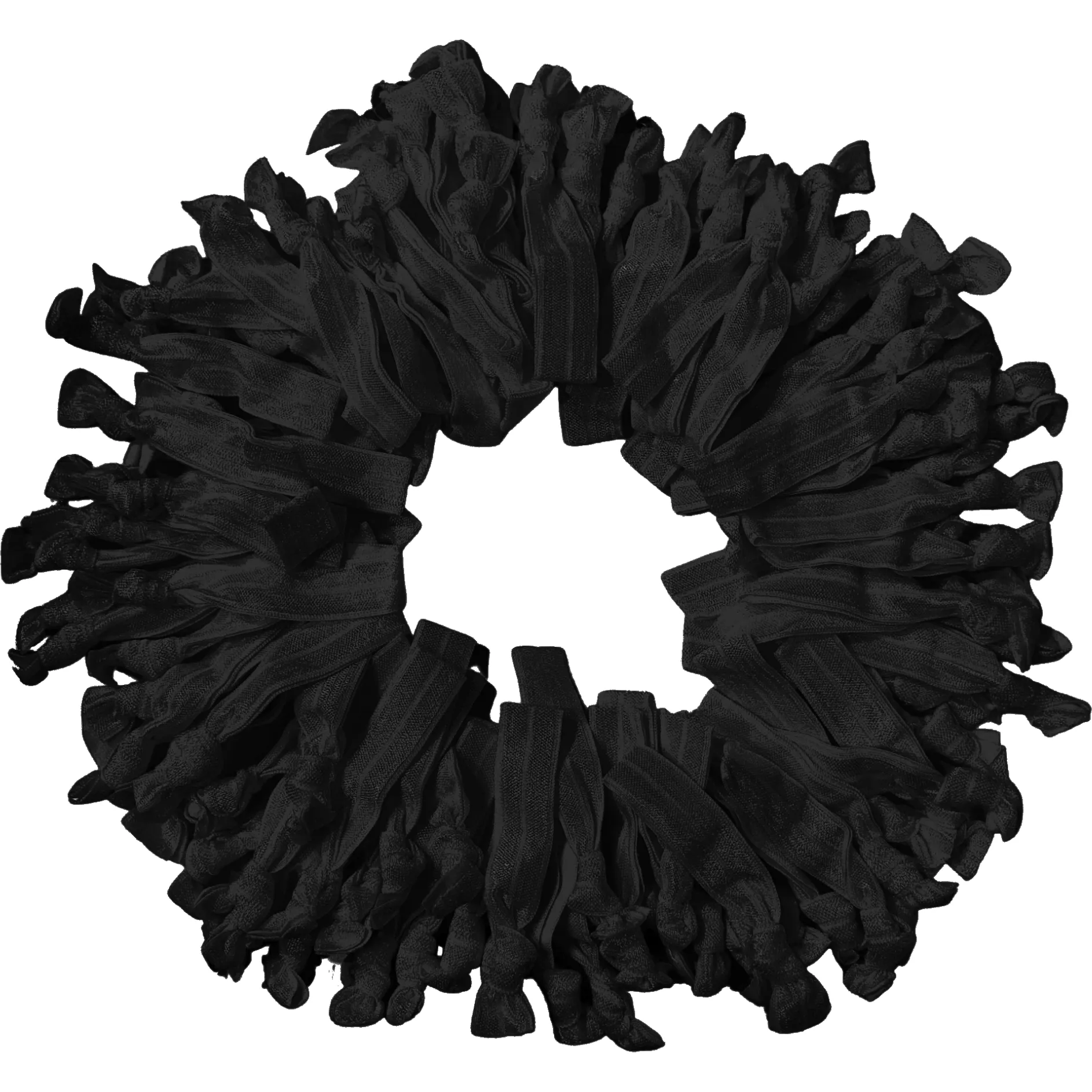 Hair Ties 100 Elastic Solids Ponytail Holders Ribbon Knotted Bands