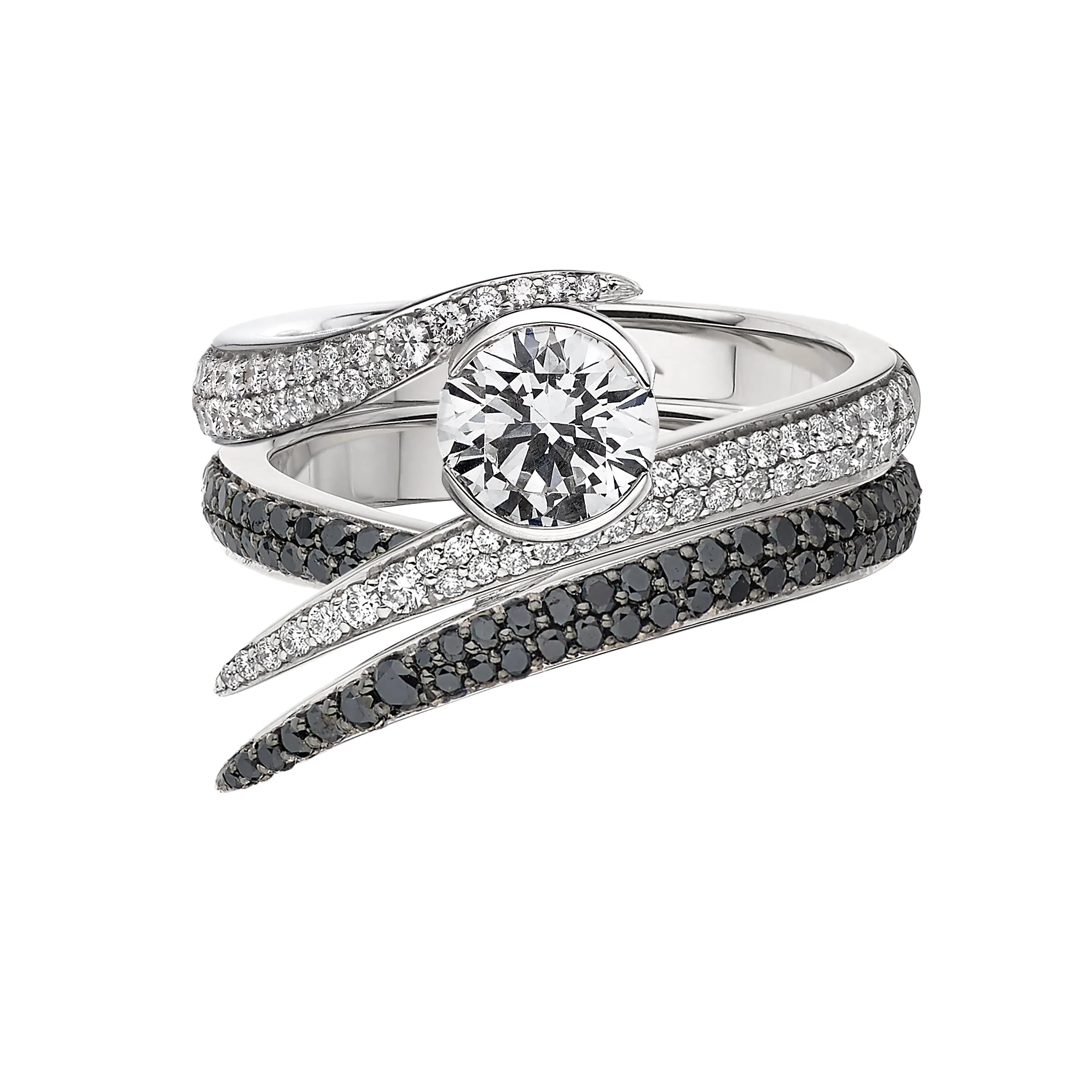 Interlocking Solitaire100 Engagement Ring - 18ct White Gold & 1.50ct Diamond