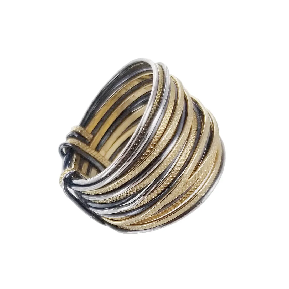 Israeli Ithil Interwoven Slender Strands Ring