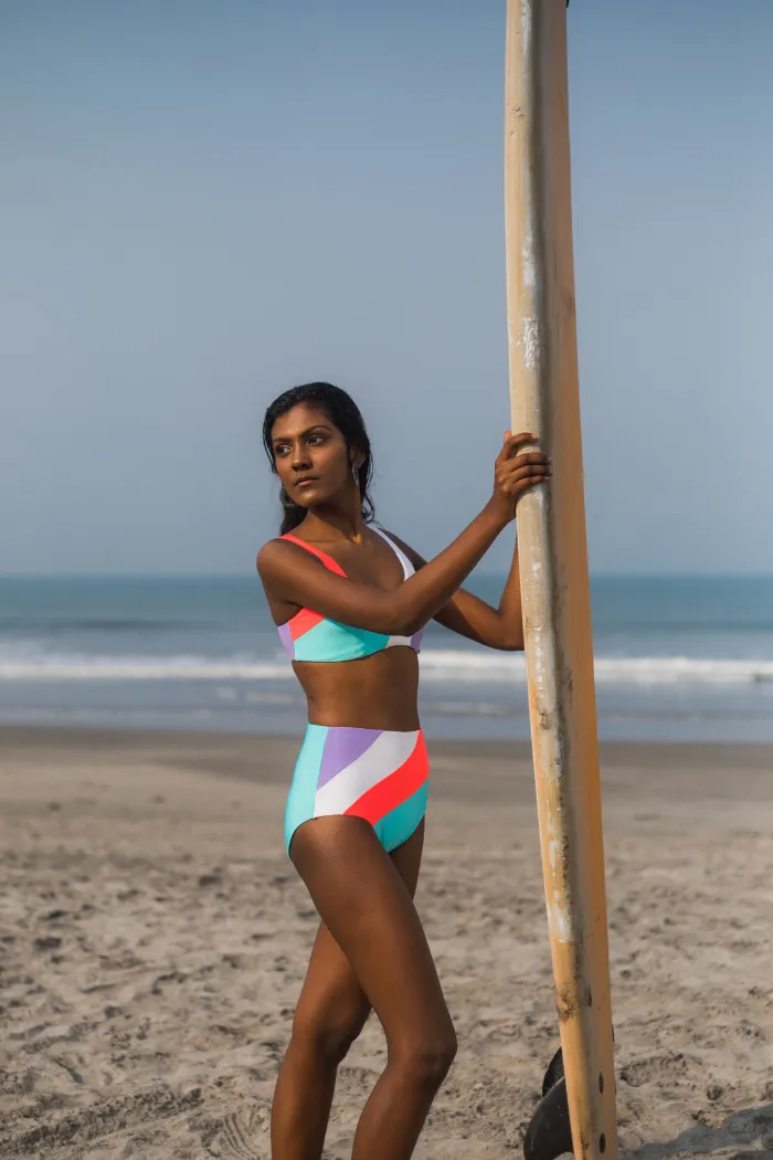 Joyful multicoloured bikini
