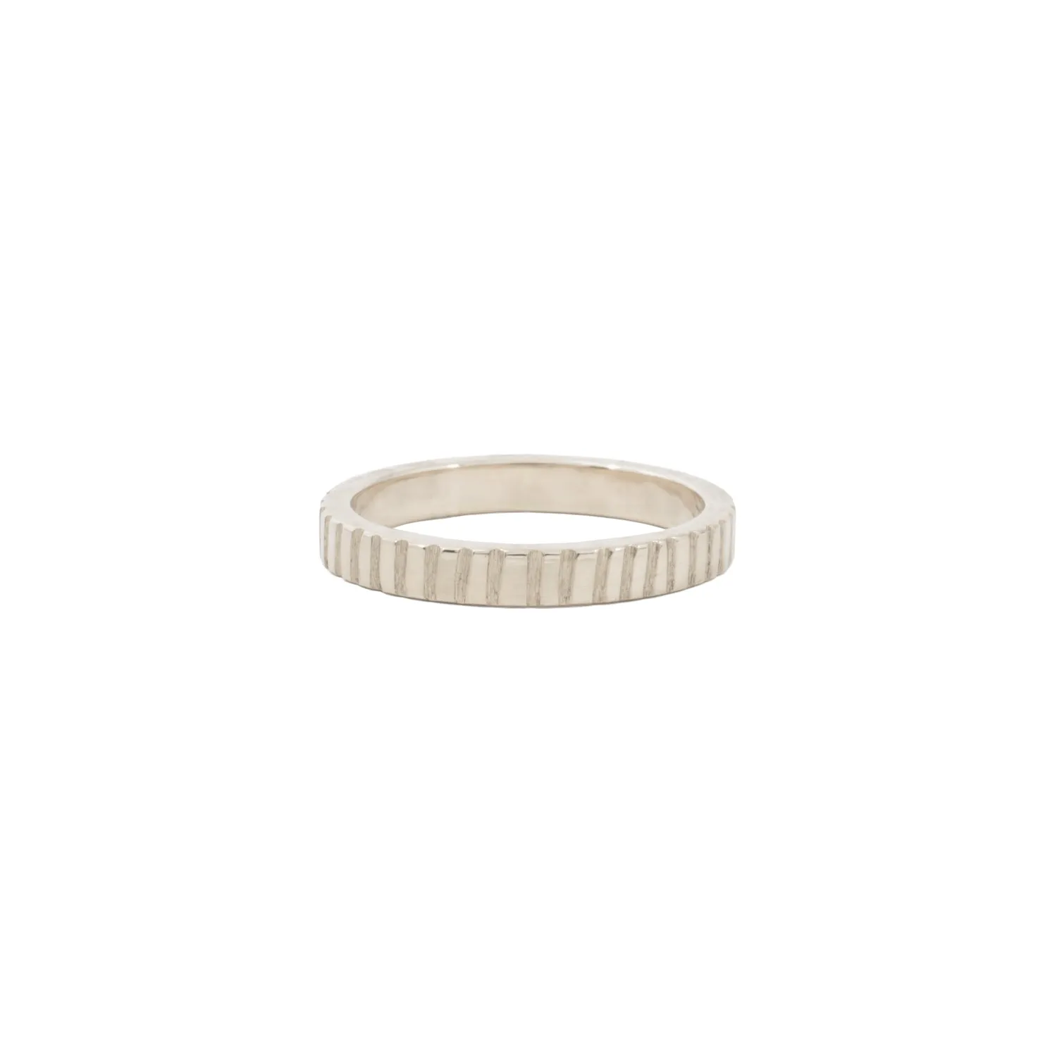 Linear 3mm Gold Wedding Ring