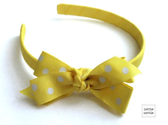 Lottie Nottie Alice Bands-Polka Dots, various colours