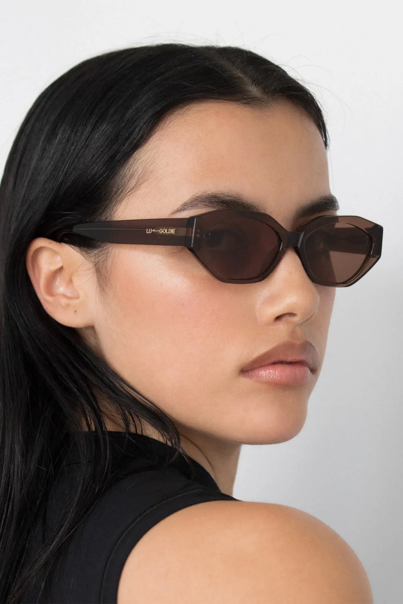 Lu Goldie Eliana Sunglasses Espresso