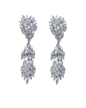Marquis Cluster Drop Earrings
