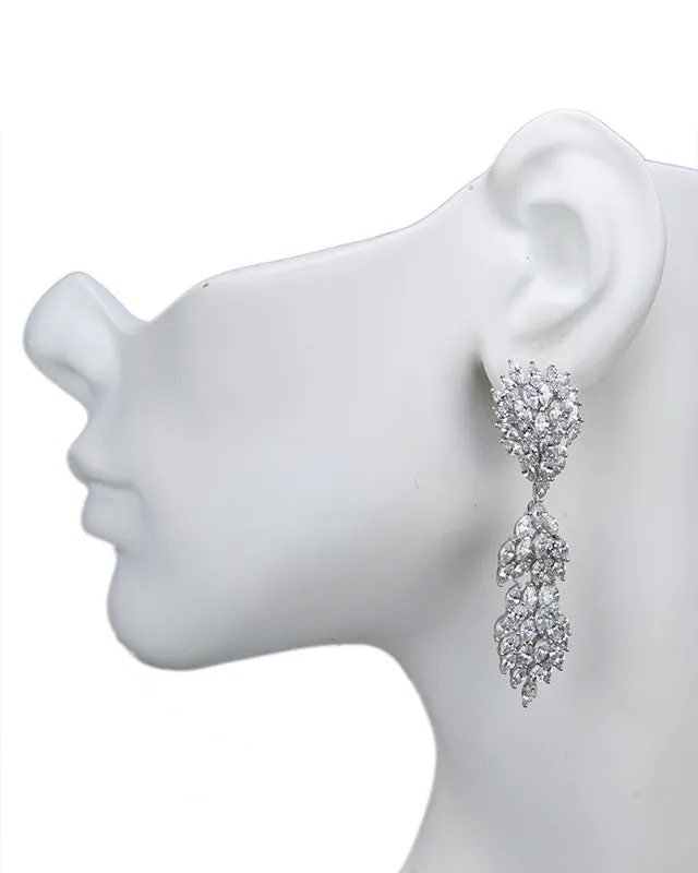 Marquis Cluster Drop Earrings