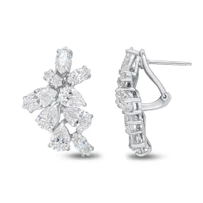 Mayfair Earrings (White/Rhodium)