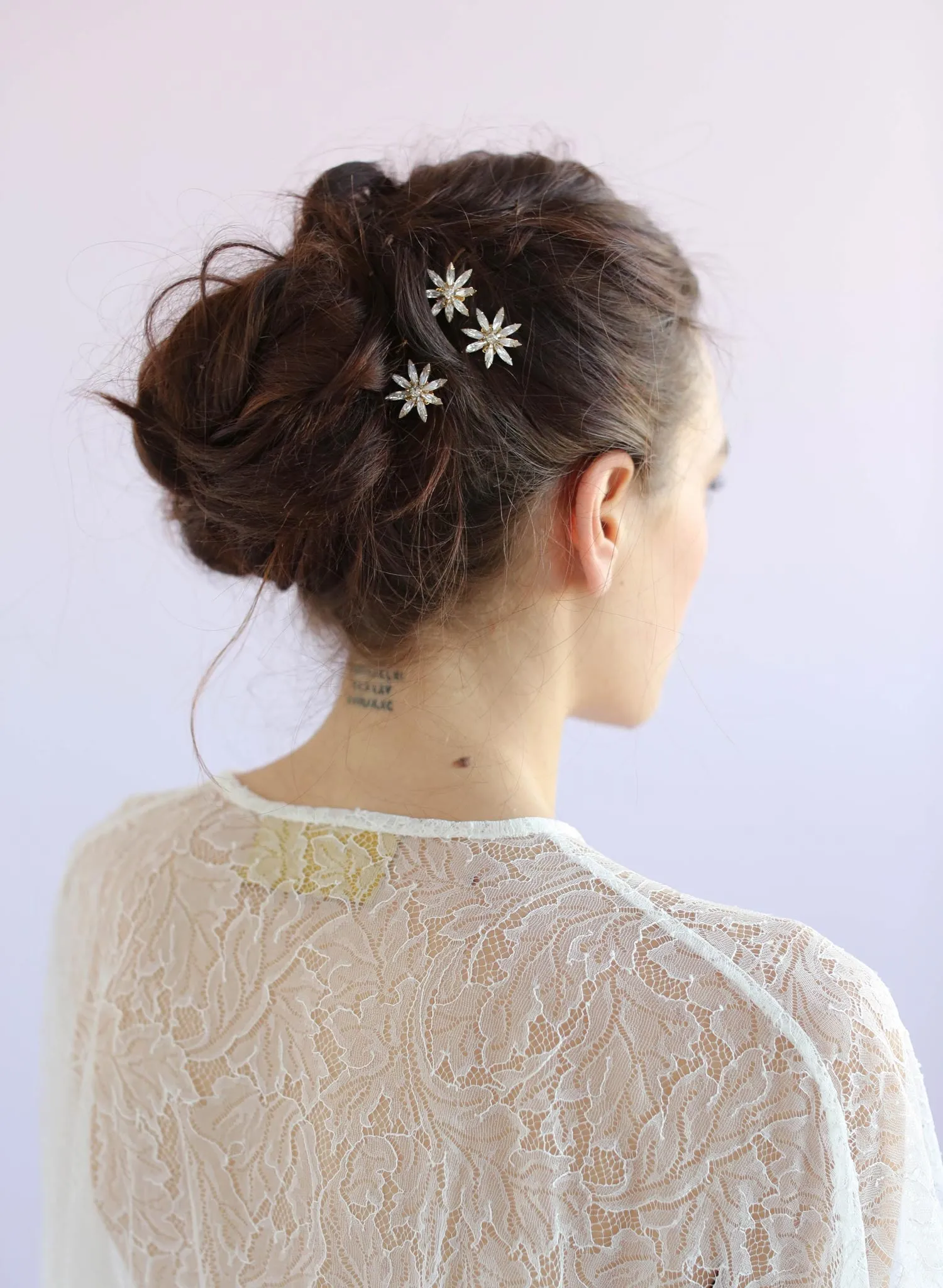Mini crystal starburst bobbies, set of 3 - Style #660