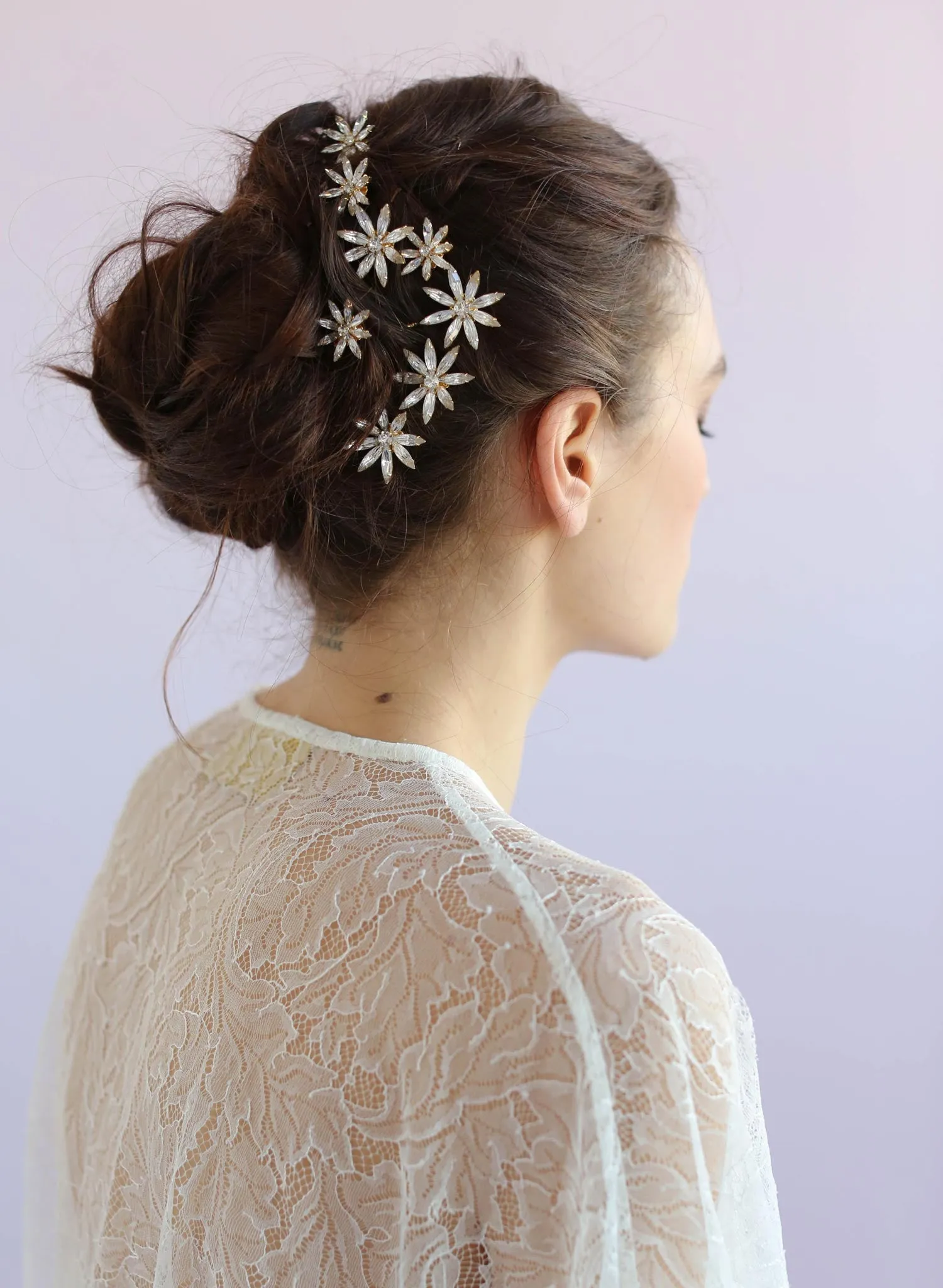 Mini crystal starburst bobbies, set of 3 - Style #660