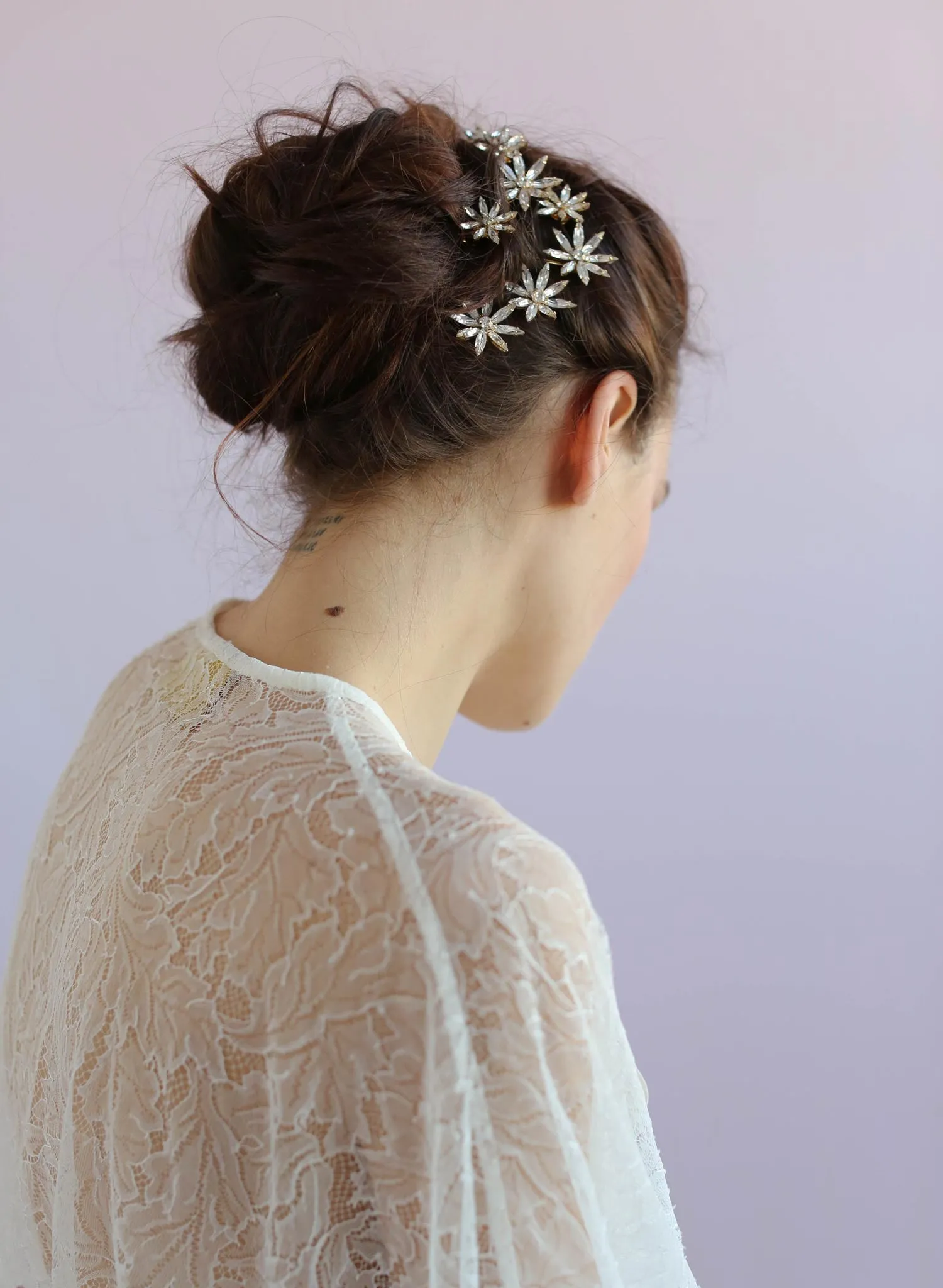 Mini crystal starburst bobbies, set of 3 - Style #660