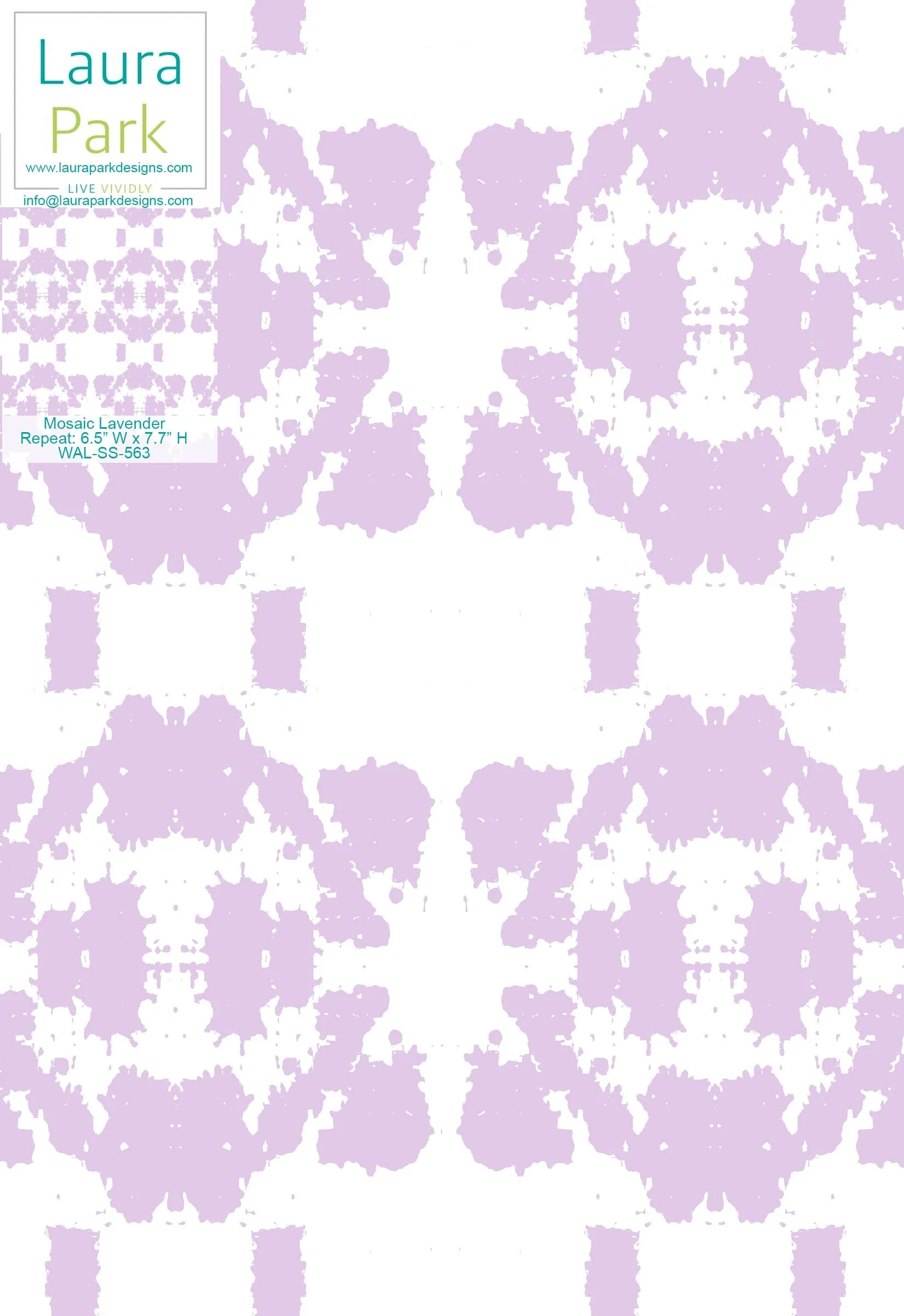Mosaic Lavender Wallpaper