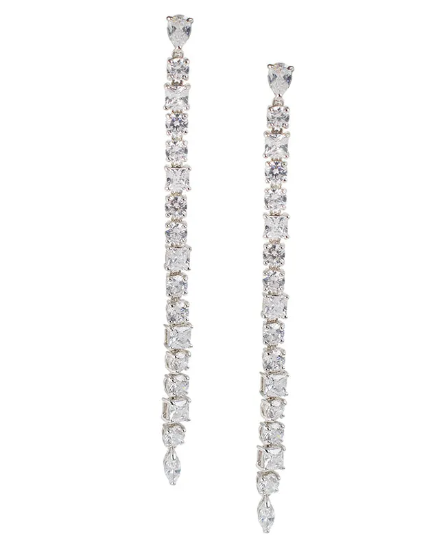 Multi CZ Drop Earrings