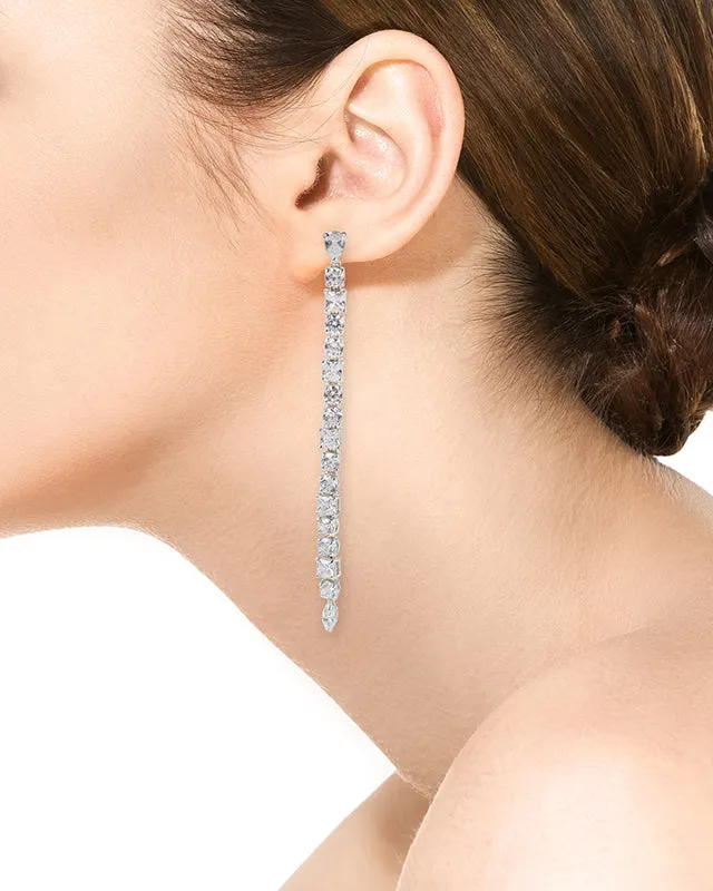 Multi CZ Drop Earrings