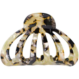 Parisian White Tortoise Fan Hair Claw Clip